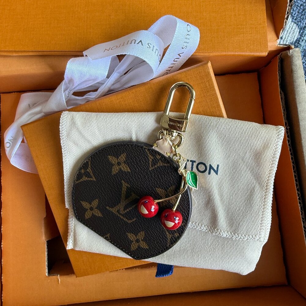 NWT LV x TM Cerise LV Mini Mirror Bag Charm